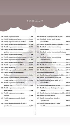 CARTA BAGUETERIA EL CHURRETE 4 - CADIZ WEB