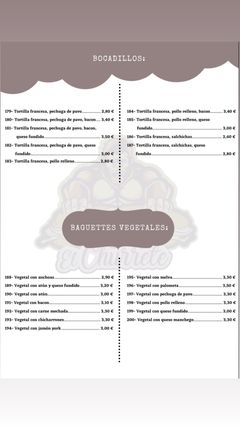 CARTA BAGUETERIA EL CHURRETE 5 - CADIZ WEB