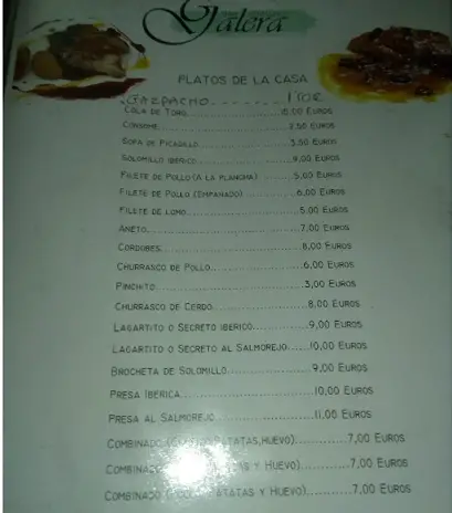 CARTA HERMANOS GALERA RESTAURANTE JEREZ - CADIZ WEB